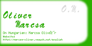 oliver marcsa business card